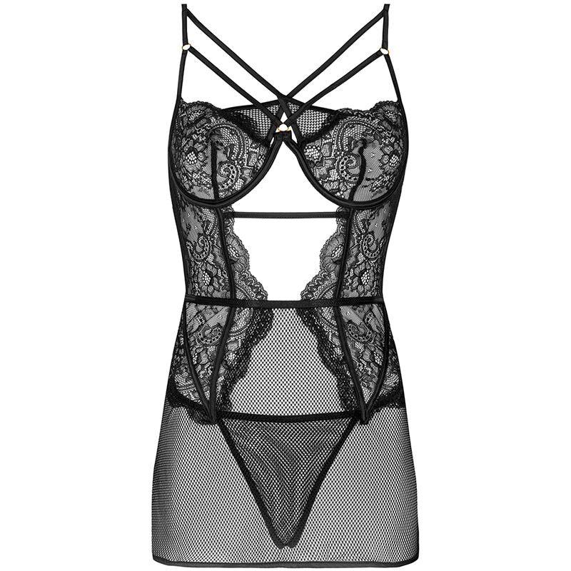 LIVCO CORSETTI FASHION Baririn LC 90633 T-shirt och stringtrosa svart