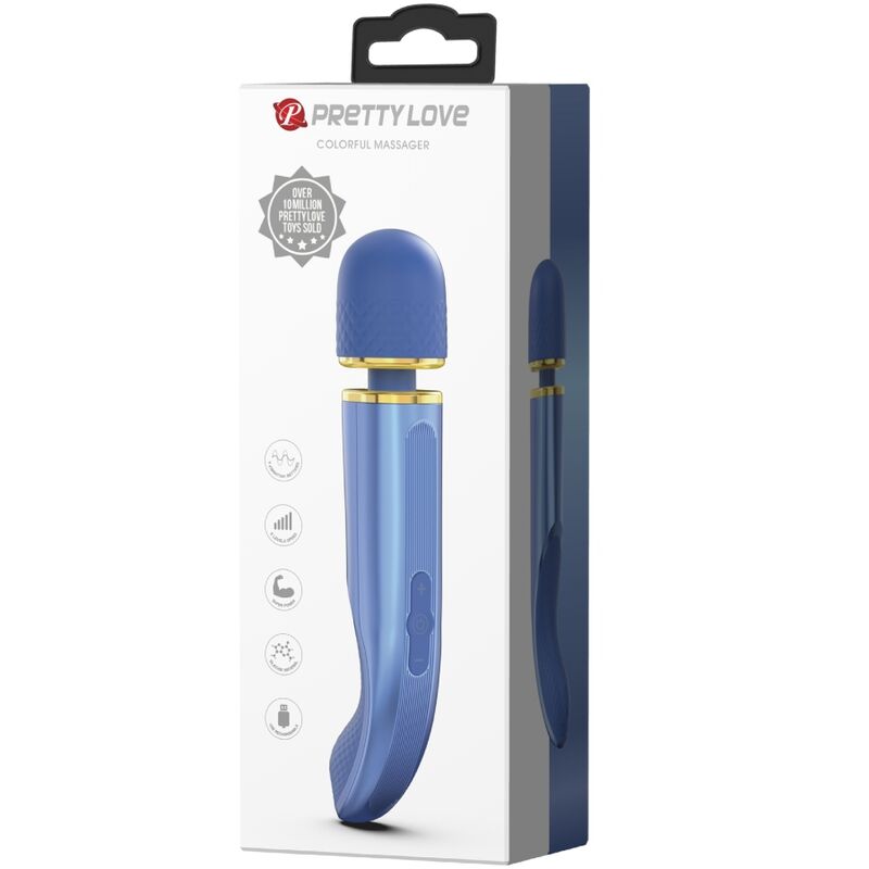 Pretty Love massager med 7 vibrationslägen i blå färg