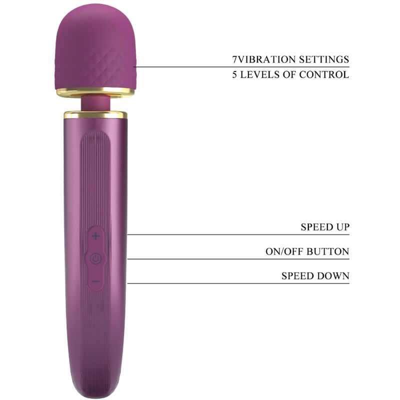 PRETTY LOVE massager med 7 vibrationslägen i lila