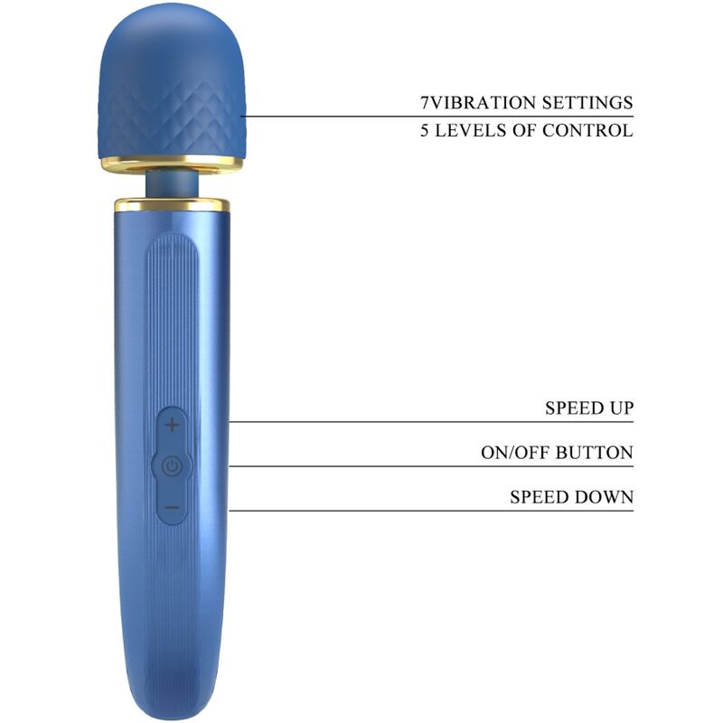 Pretty Love massager med 7 vibrationslägen i blå färg