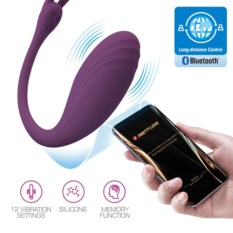 Pretty Love Catalina vibrator med appkontroll i lila