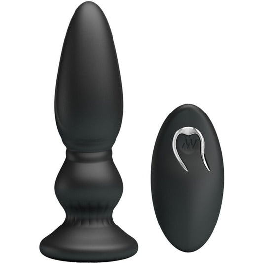 MR PLAY - KRAFTFULL VIBRATOR MED FJÄRRKONTROLL ANALPLUGG SVART