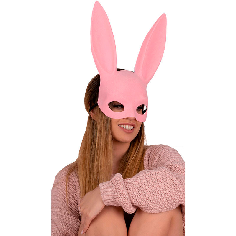 LIVCO CORSETTI FASHION KOHU RABBIT PINK MJ009 MASK i rosa