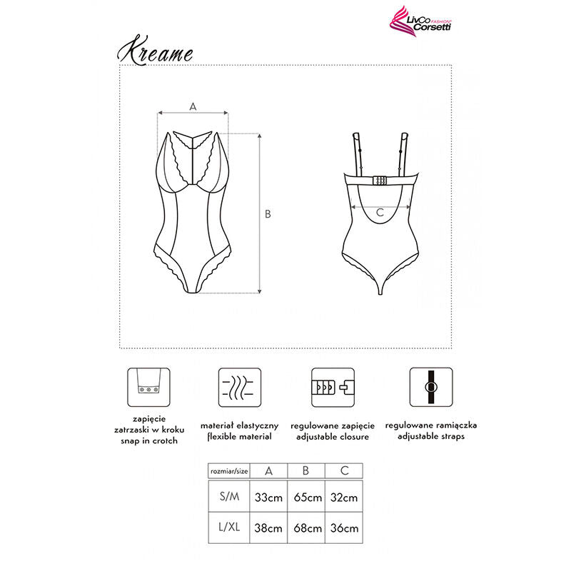 Svart bodysuit med spetsdetaljer från Livco Corsetti Fashion