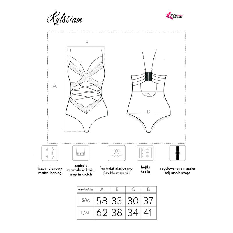 LIVCO CORSETTI FASHION Kylssiam LC 90613 Body i svart