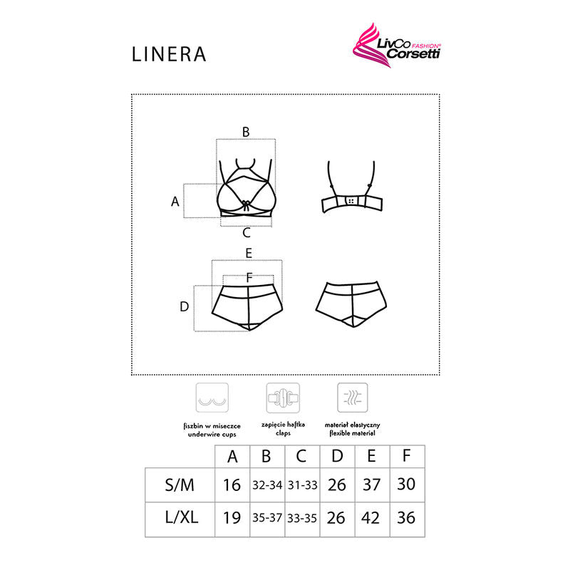 Livco Corsetti Fashion Linera set med BH och trosor i svart