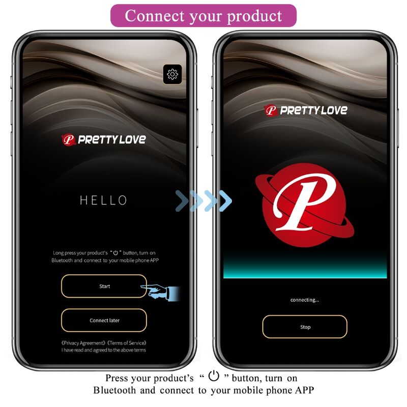 Pretty Love Elvira Kegelbollar med app fjärrkontroll i lila