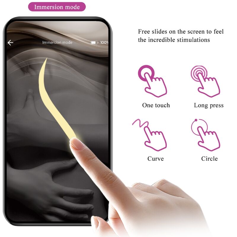 Pretty Love Elvira Kegelbollar med app fjärrkontroll i lila