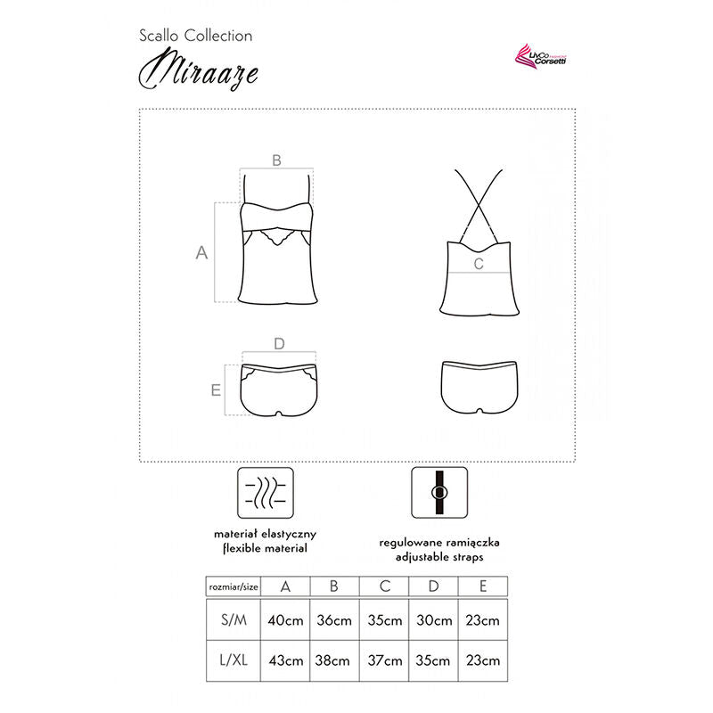 Livco Corsetti Fashion T-shirt och shorts set i svart för kvinnor