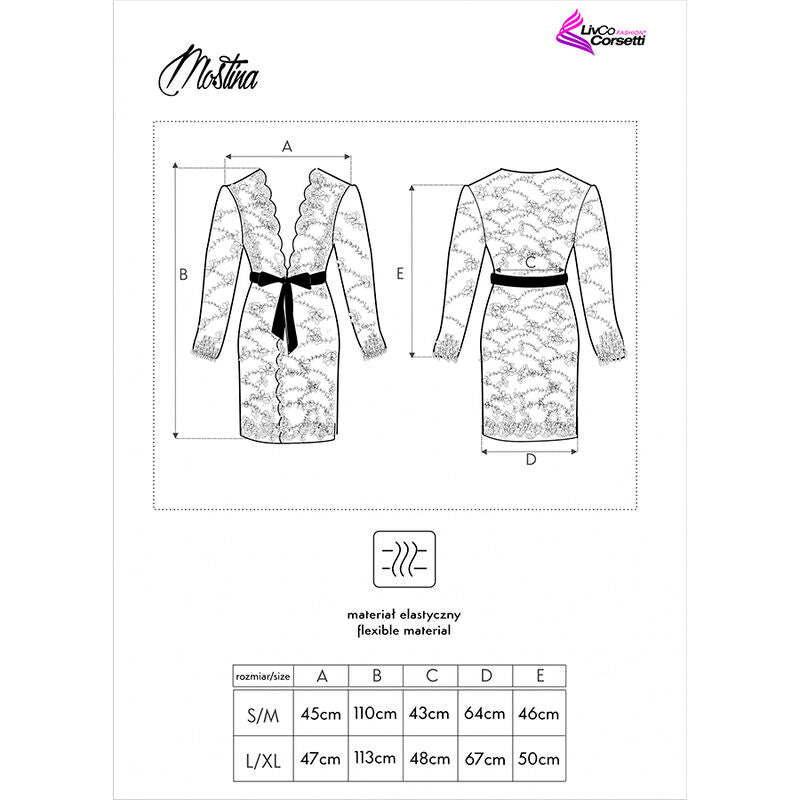 Svart badrock Mostina från Livco Corsetti Fashion i storlek L/XL