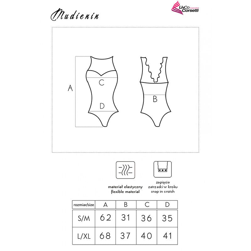 Svart bodysuit Mudienin LC 90654 från Livco Corsetti Fashion