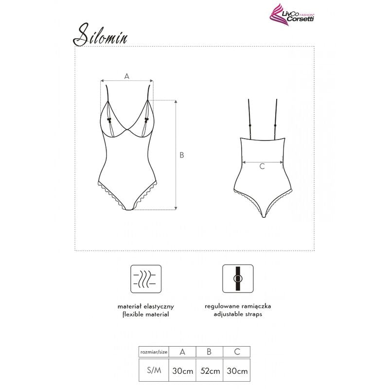 Livco Corsetti Fashion Silomin LC 1401 Body och Badrobe i svart