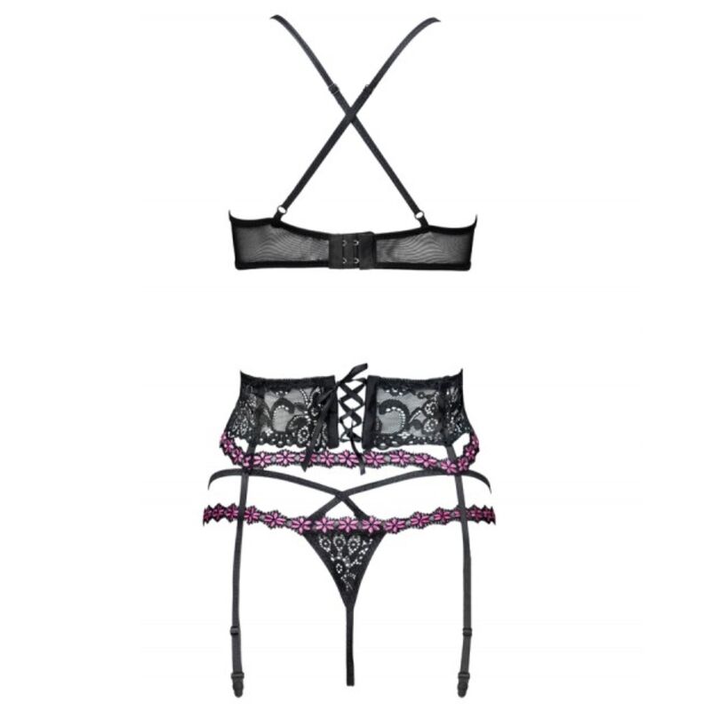 LIVCO CORSETTI FASHION - SNEHANA LC 90443 BH + STRUMPBYXA + TROSOR SVART