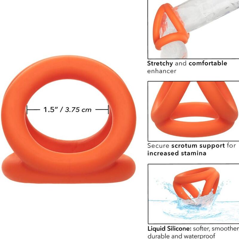 CalExotics Alpha Tri-Ring Orange för ökad njutning