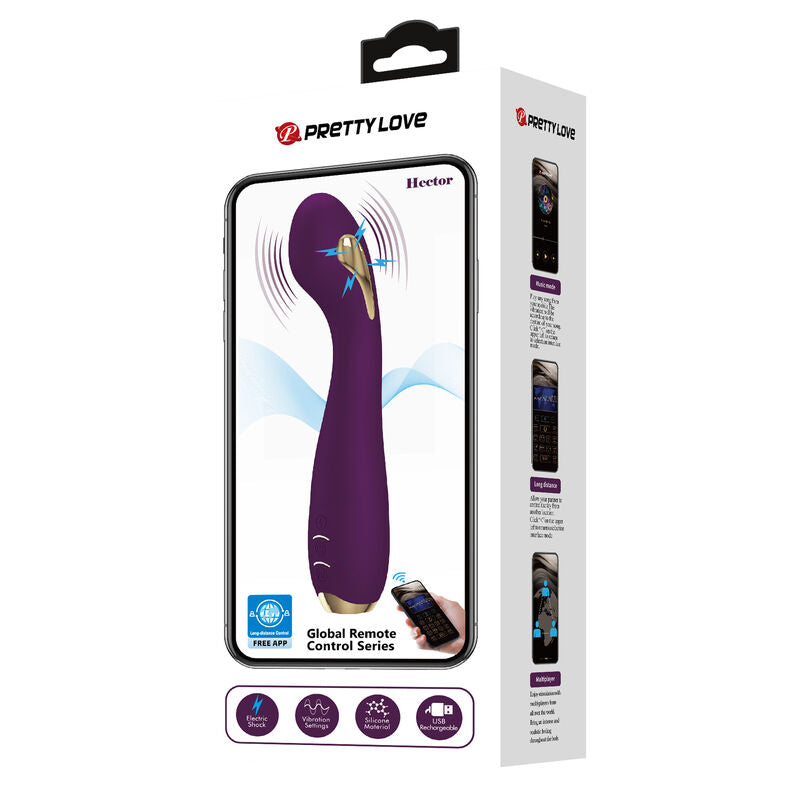 Pretty Love HECTOR elektroshock vibrator i lila