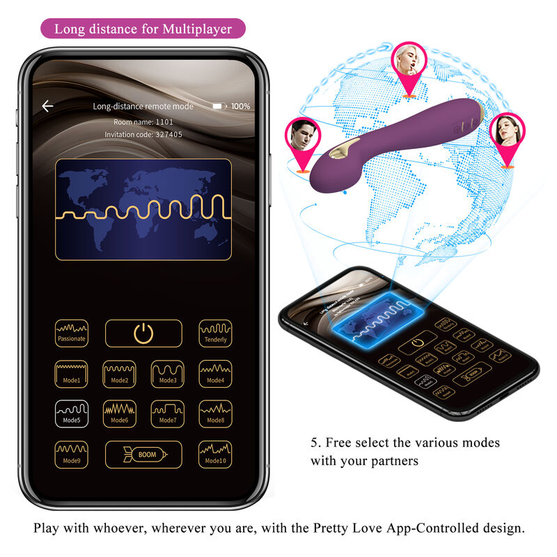 Pretty Love HECTOR elektroshock vibrator i lila