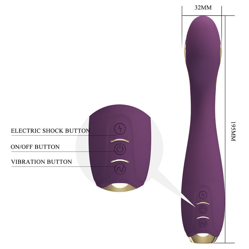 Pretty Love HECTOR elektroshock vibrator i lila
