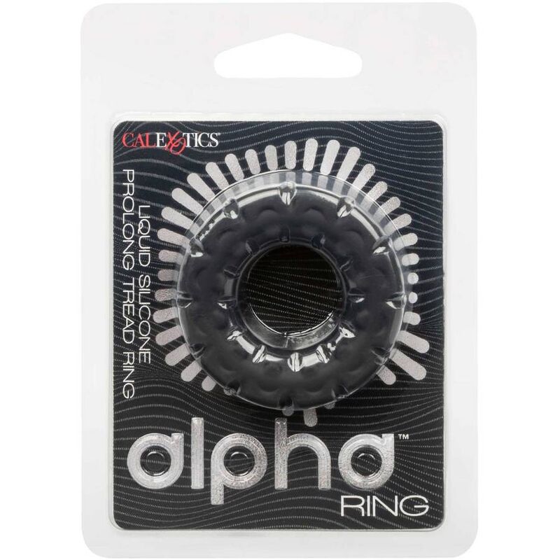 Alpha Liquid Silicone Prolong Tread Ring i svart