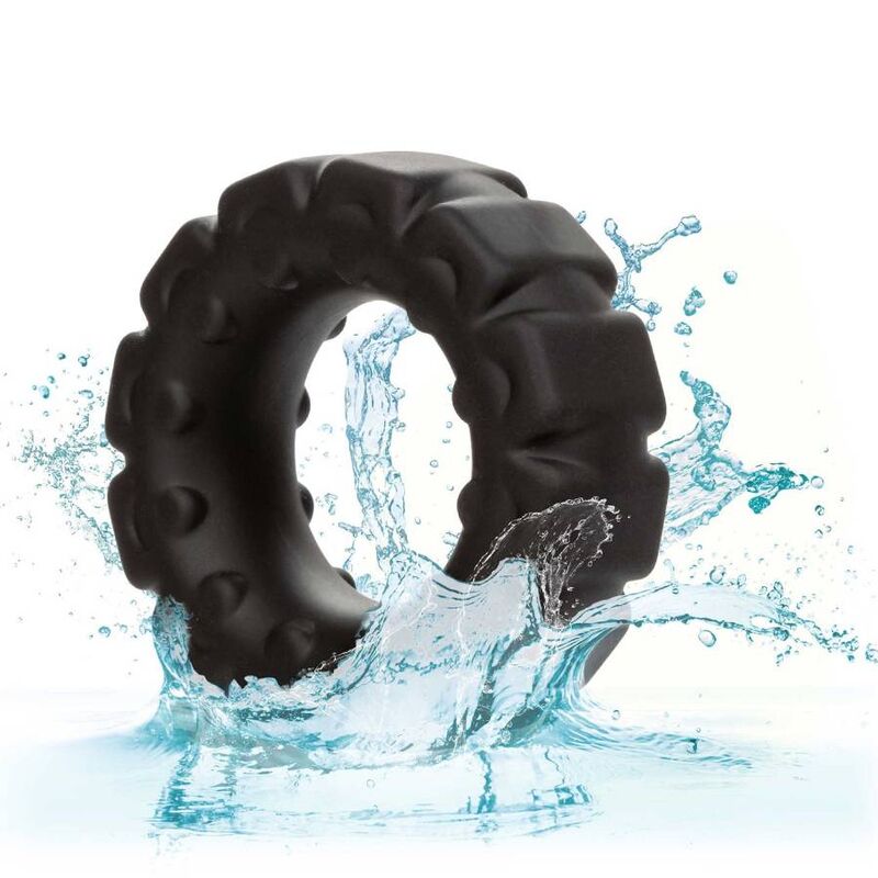 Alpha Liquid Silicone Prolong Tread Ring i svart