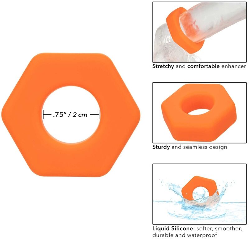 CalExotics Alpha Prolong Sexagon Ring i orange