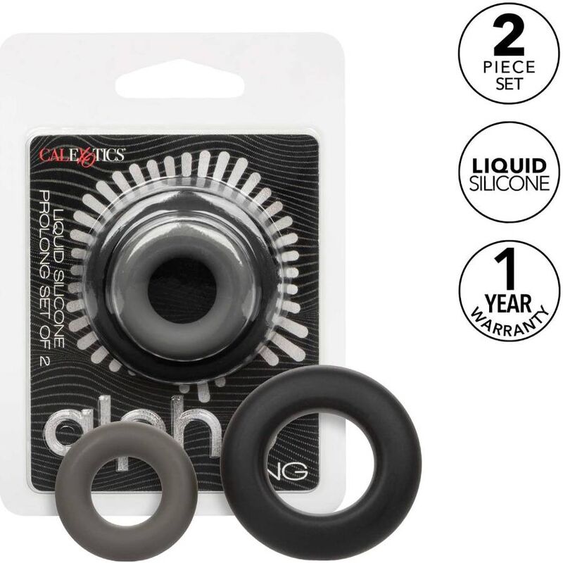 CalExotics Alpha Prolong Set av 2 ringar i grått