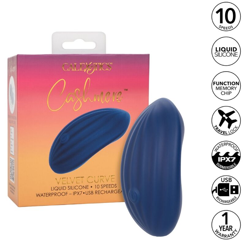 Cashmere Velvet Curve Blue massager från CalExotics