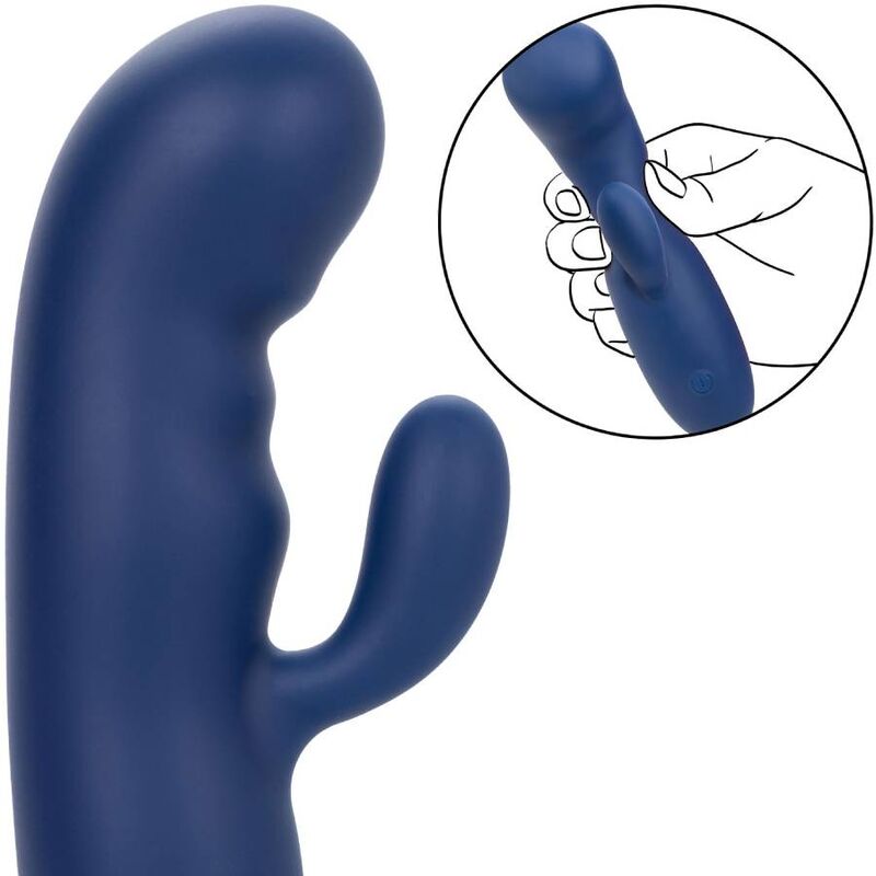 CalExotics Cashmere Silk Duo Blue massager med dubbla motorer