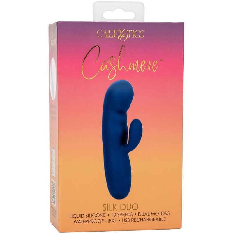 CalExotics Cashmere Silk Duo Blue massager med dubbla motorer