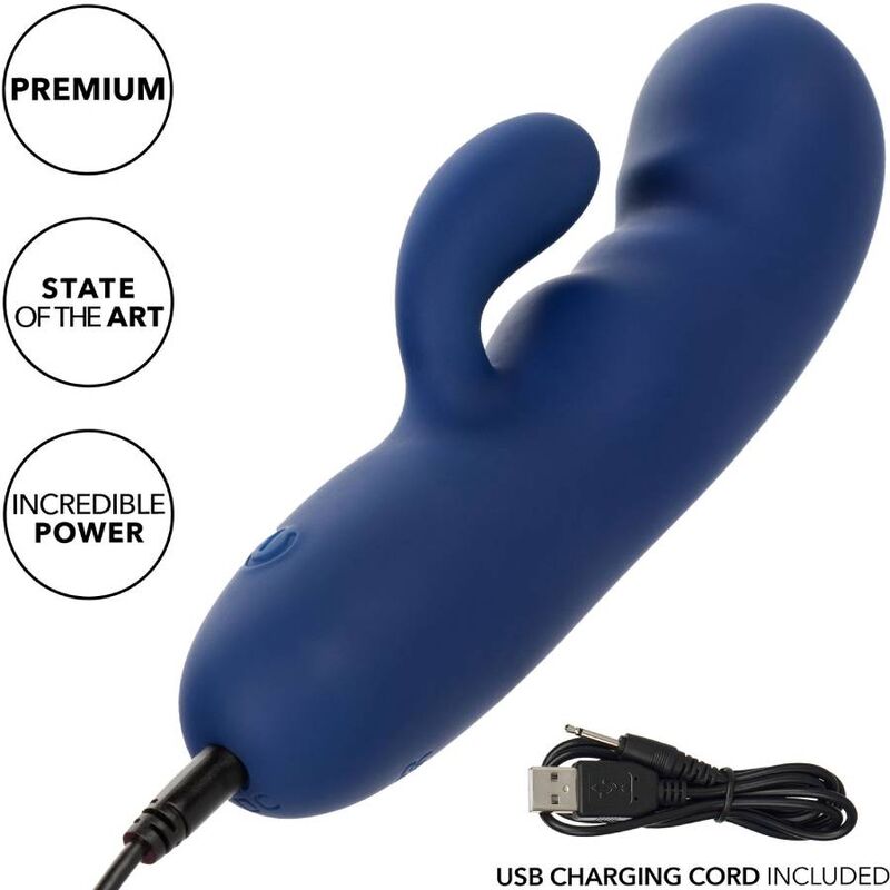 CalExotics Cashmere Silk Duo Blue massager med dubbla motorer