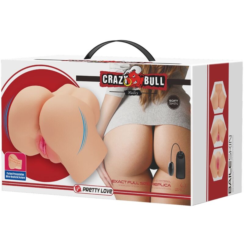 CRAZY BULL Hailey vibrator med realistisk vagina och anus
