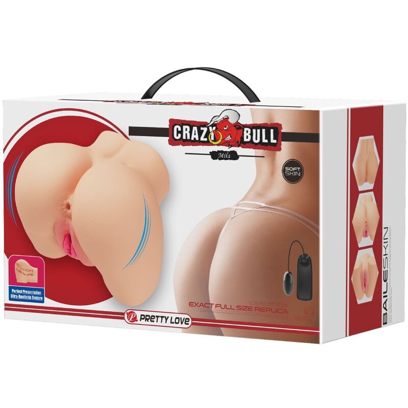 CRAZY BULL realistisk vagina och anus vibrator