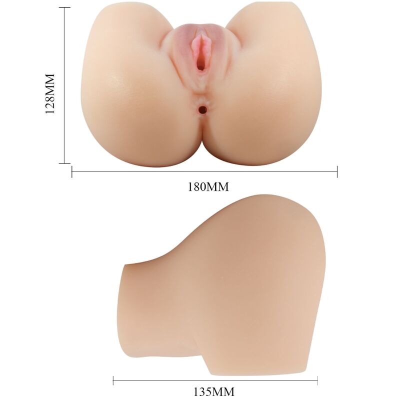 CRAZY BULL realistisk vagina och anus vibrator