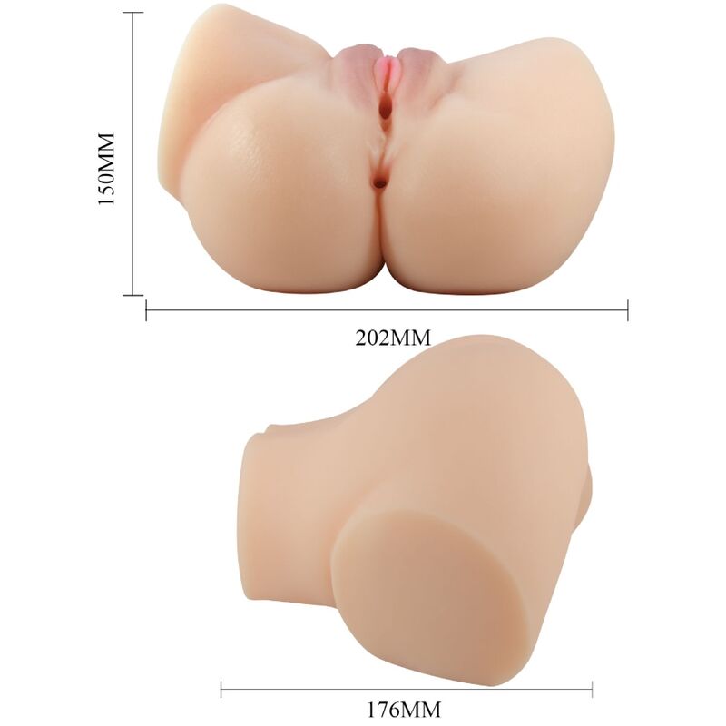 CRAZY BULL realistisk vagina och anus vibrator