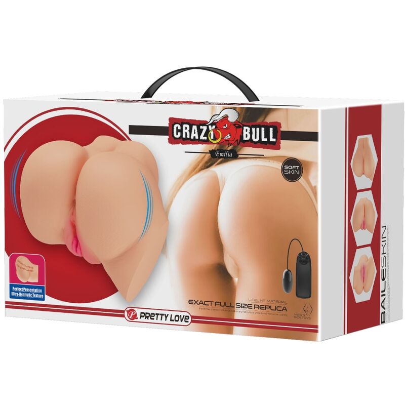 CRAZY BULL realistisk vagina och anus vibrator