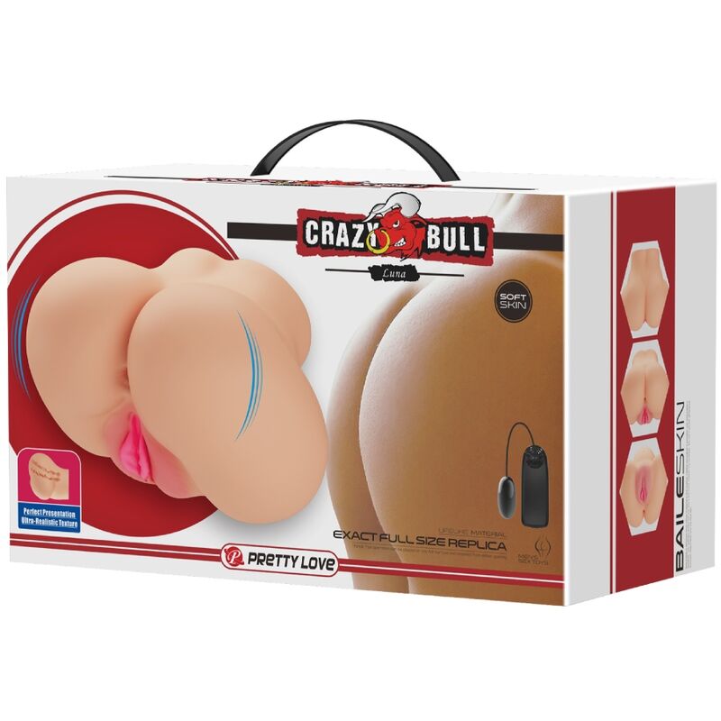 CRAZY BULL realistisk vagina och anus vibrator