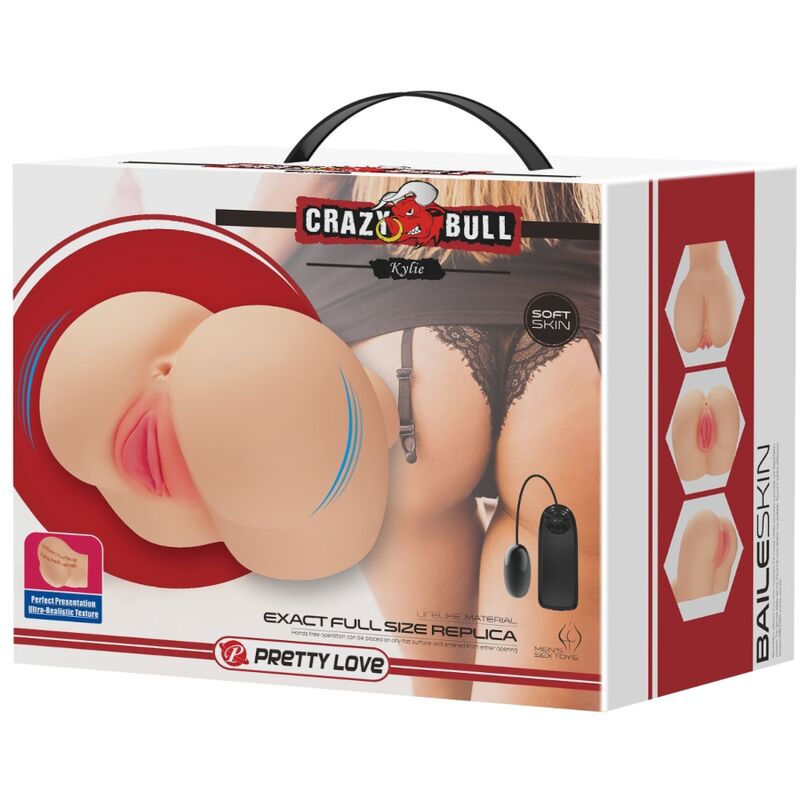 CRAZY BULL realistisk vagina och anus vibrator
