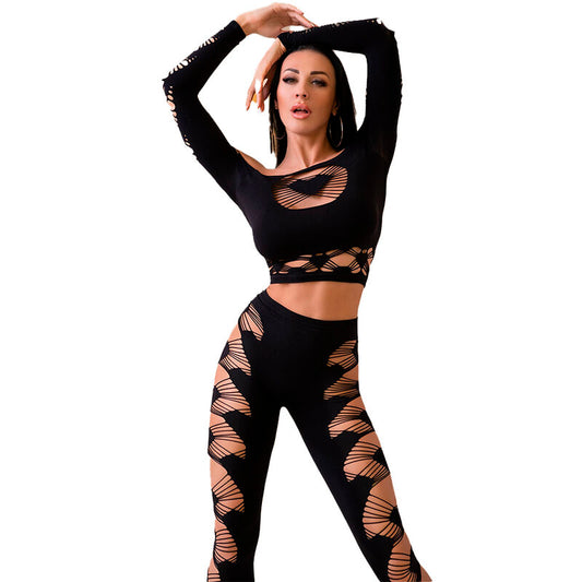 CHILIROSE CR 4436 topp och leggings i svart