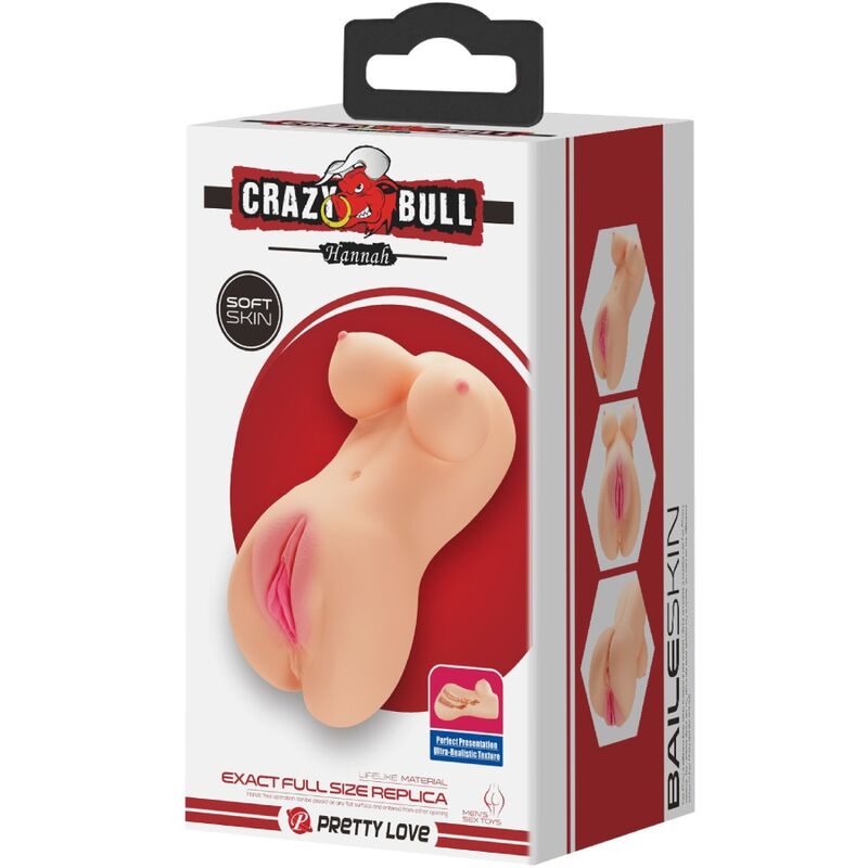 CRAZY BULL realistisk vagina och anus vibrator