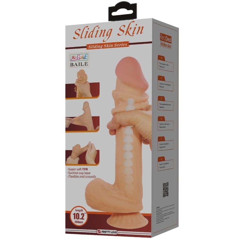 Realistisk dildo med sugkopp 26 cm i köttfärg