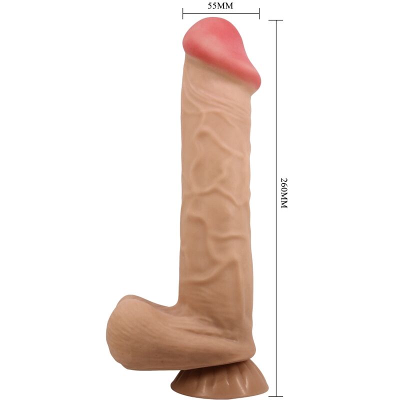 Realistisk dildo med sugkopp 26 cm i köttfärg