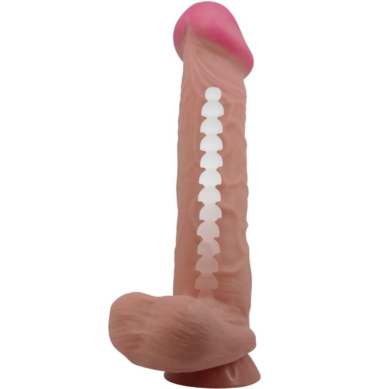 Realistisk dildo med suktionskopp, brun, 26 cm