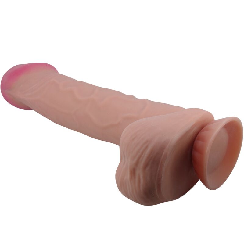 Realistisk dildo med suktionskopp, brun, 26 cm