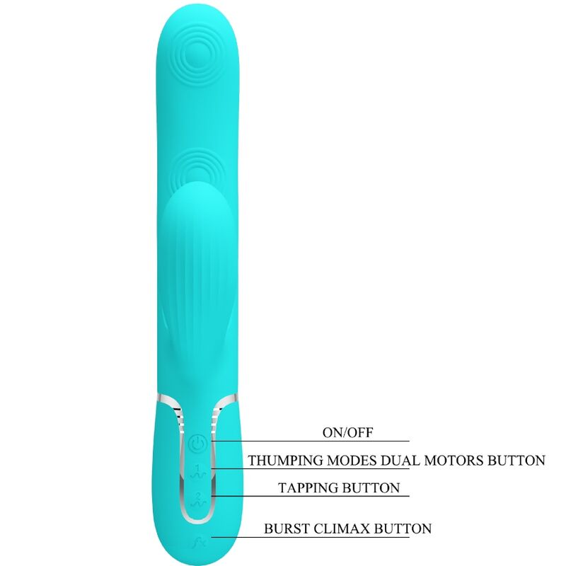 PRETTY LOVE Perlita multifunktionell G-punkt vibrator i aqua grön