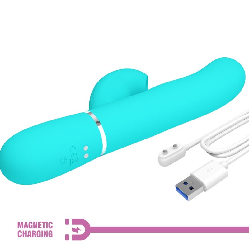 PRETTY LOVE Perlita multifunktionell G-punkt vibrator i aqua grön