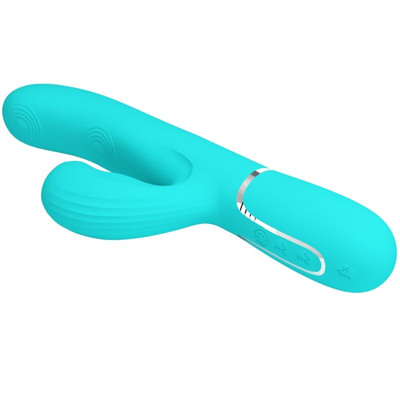 PRETTY LOVE Perlita multifunktionell G-punkt vibrator i aqua grön