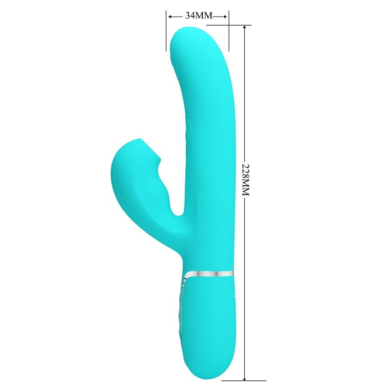 PRETTY LOVE Perlita multifunktionell G-punkt vibrator i aqua grön