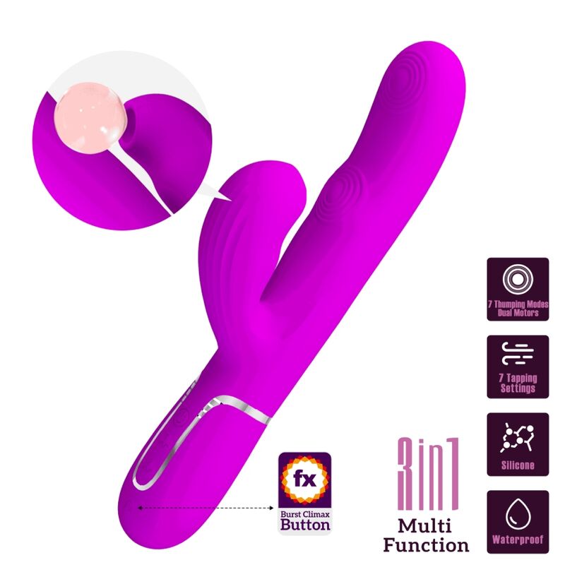 PRETTY LOVE Perlita multifunktionell g-punkt vibrator i violett
