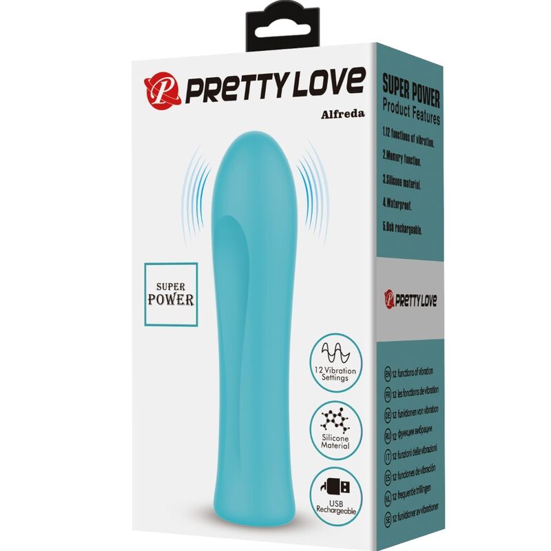 Pretty Love Alfreda super power vibrator i aqua green