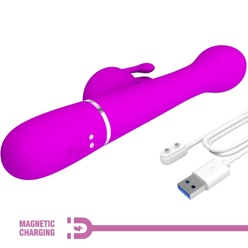 PRETTY LOVE - DEJON RABBIT VIBRATOR 3 I 1 MULTIFUNKTION VIOLETT