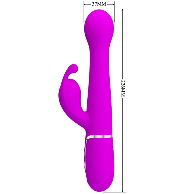 PRETTY LOVE - DEJON RABBIT VIBRATOR 3 I 1 MULTIFUNKTION VIOLETT